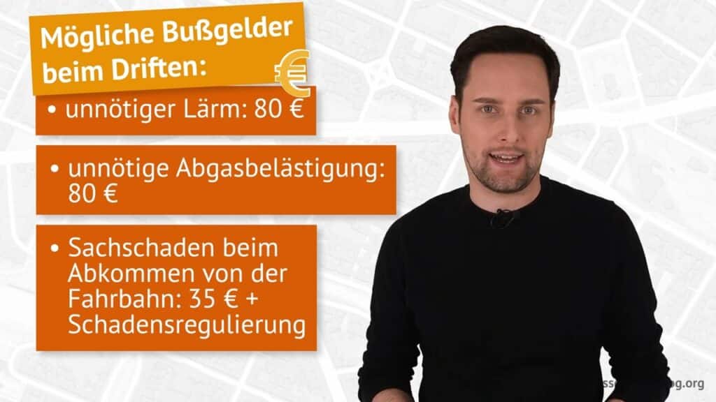 Welche Strafe droht, wenn Sie im Straßenverkehr driften?