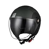 ORIGINE Motorradhelm Jethelm Roller Helm Scooter Helm Chopper Helm Moped Mofa Helm mit Doppelvisier...