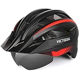 VICTGOAL Fahrradhelm MTB Mountainbike Helm mit magnetischem Visier Abnehmbarer Sonnenschutzkappe und...