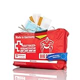 BigDean Verbandskasten MADE IN GERMANY in rot – Verbandstasche nach DIN 13164:2022 - Erste Hilfe...