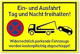 NEU Einfahrt Freihalten Schilder (30x20 cm Kunststoff) - Ausfahrt freihalten Schild - Nie Wieder...