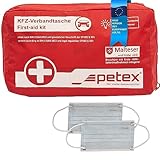 PETEX 43930012 Verbandtasche Inhalt nach DIN 13164, rot