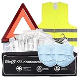 ! BLAU TRIO 3in1 Kombitasche Verbandtasche Warnweste Warndreieck  Verbandskasten