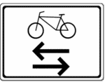 Zeichen 1000-32: Radfahrer kreuzen von rechts und links