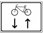 Zeichen 1000-33: Radfahrer im Gegenverkehr
