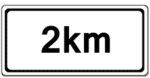 Zeichen 1004-35: Entfernung (bis zum Gebot oder Verbot)