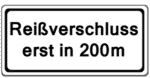 Zeichen 1005-30: Erklärung zum Reißverschlussverfahren