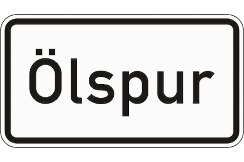 Zeichen 1007-30: Ölspur