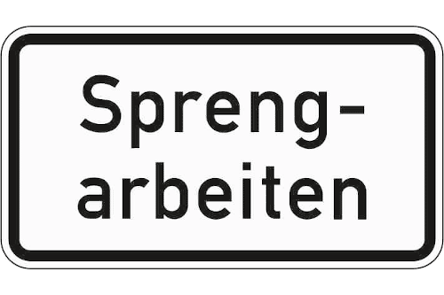 Zeichen 1007-36: Sprengarbeiten