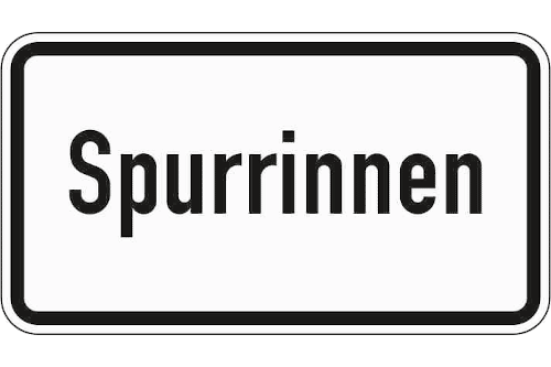 Zeichen 1007-53: Spurrinnen