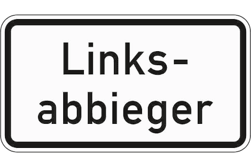 Zeichen 1007-54: Linksabbieger