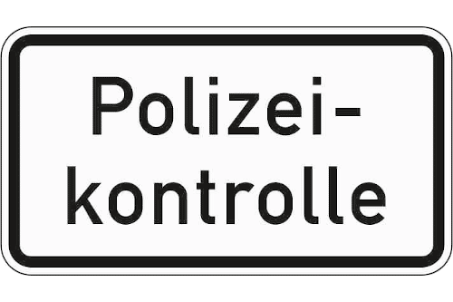 Zeichen 1007-58: Polizeikontrolle