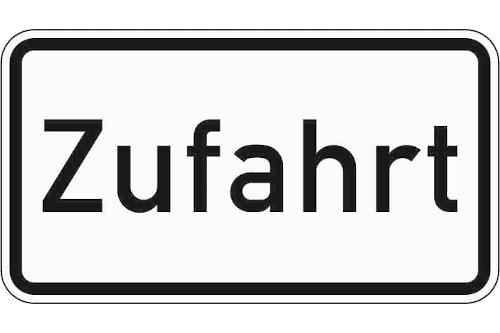 Zeichen 1007-62: Zufahrt