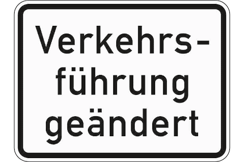 Zeichen 1008-31: Verkehrsführung geändert