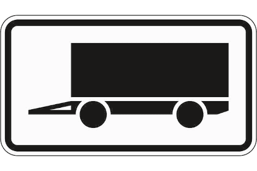 Zeichen 1010-12: Kennzeichnung von Parkflächen, auf denen Anhänger auch länger als 14 Tage parken dürfen