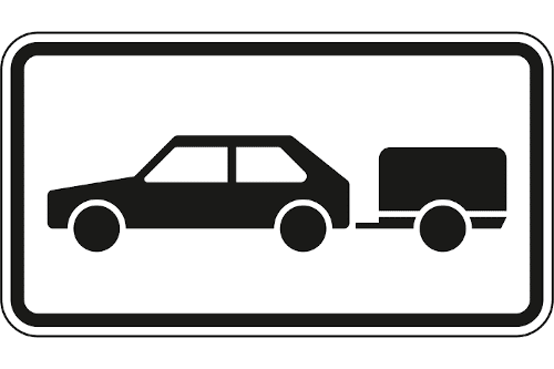 Zeichen 1010-59: Personenkraftwagen mit Anhänger