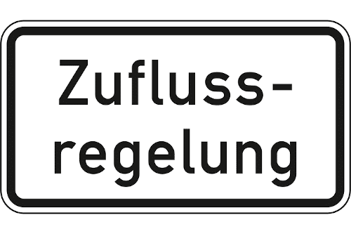 Zeichen 1012-37: Zuflussregelung