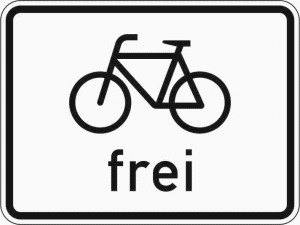 Zeichen 1022-10: Für Fahrradverkehr freigegeben