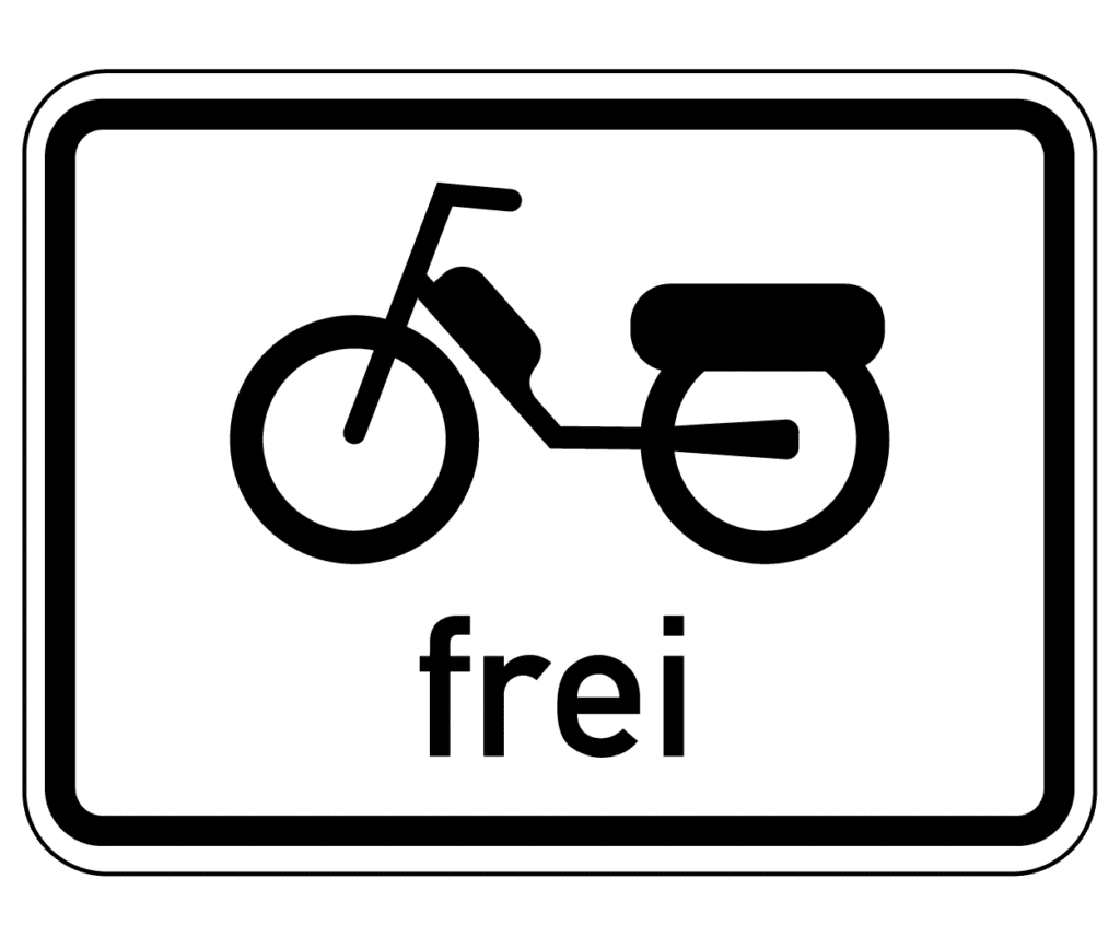 Fahrradweg - Mofa frei Schild, 25 km/h, 50ccm' Frauen Premium Kapuzenjacke