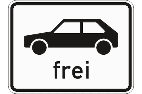 Zeichen 1024-10: Personenkraftwagen frei
