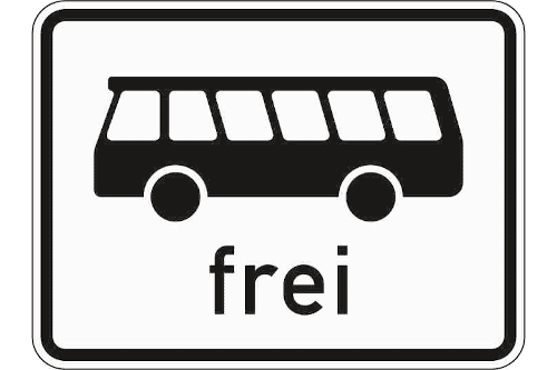 Zeichen 1024-14: Kraftomnibus frei