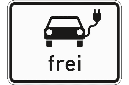 Zeichen 1024-20: Elektrisch betriebene Fahrzeuge frei