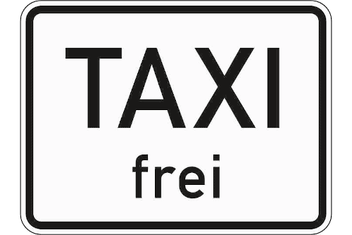 Zeichen 1026-30: Taxi frei