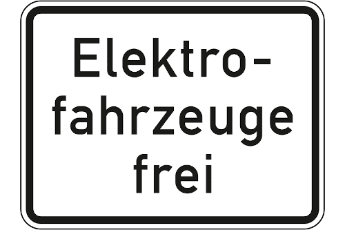 Zeichen 1026-61: Elektrofahrzeuge frei