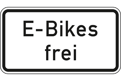 Zeichen 1026-63: E-Bikes frei