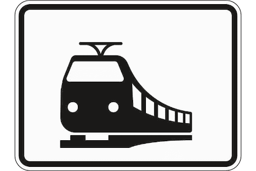 Zeichen 1048-18: Nur Schienenbahnen
