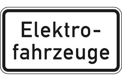 Zeichen 1050-33: Elektrofahrzeuge