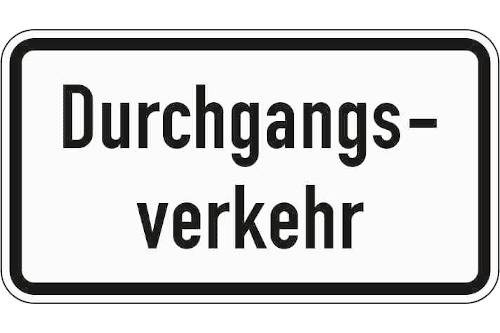 Zeichen 1053-36: Durchgangsverkehr