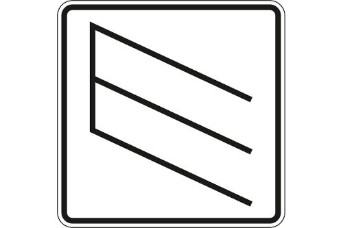 Zeichen 1053-39: Schrägparken als Sinnbild