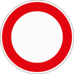 Zeichen 250: Verbot für Fahrzeuge aller Art.