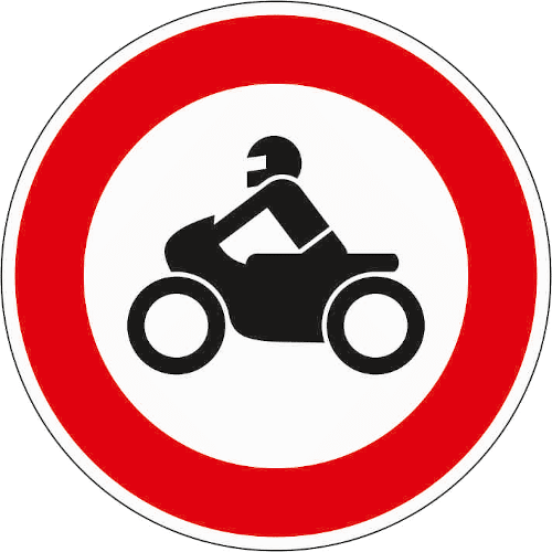 Zeichen 255: Verbot für Kraftfahrräder