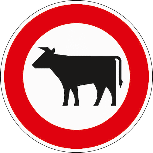 Zeichen 257-53: Verbot für Viehtrieb