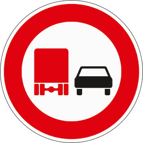 Zeichen 277: Überholen verboten für Lkw
