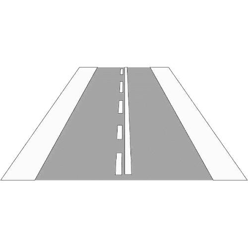 Zeichen 296: Einseitige Fahrstreifenbegrenzung