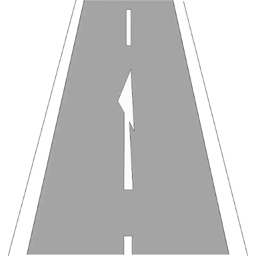 Zeichen 297-1: Vorankündigungspfeil