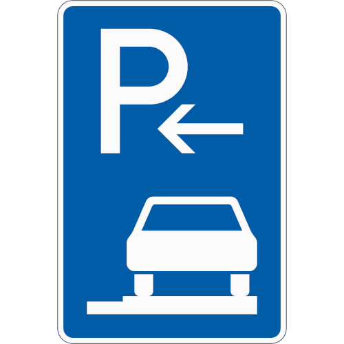 Zeichen 315-66: Parken auf Gehwegen - ganz in Fahrtrichtung rechts Anfang