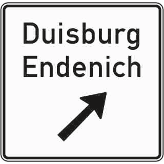 Zeichen 332.1-20: Ausfahrttafel auf anderen Straßen außerhalb der Autobahn - in weiß