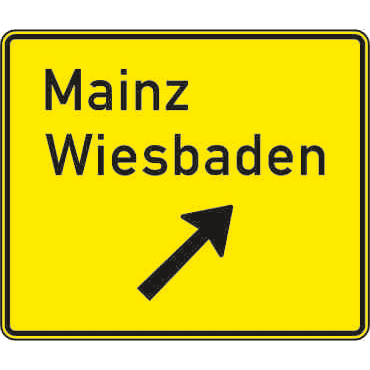 Zeichen 332.1: Ausfahrttafel auf anderen Straßen außerhalb der Autobahn