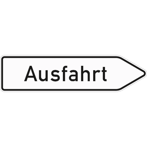 Zeichen 333.1-20: Ausfahrt von anderen Straßen außerhalb der Autobahn - in weiß