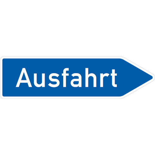 Zeichen 333: Ausfahrt von der Autobahn