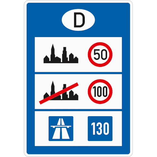 Zeichen 393: Informationstafel an Grenzübergangsstellen