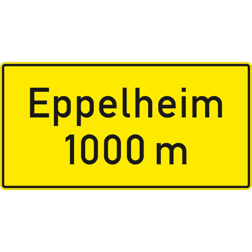 Zeichen 448-50: Vorwegweiser - auf anderen Straßen außerhalb von Autobahnen