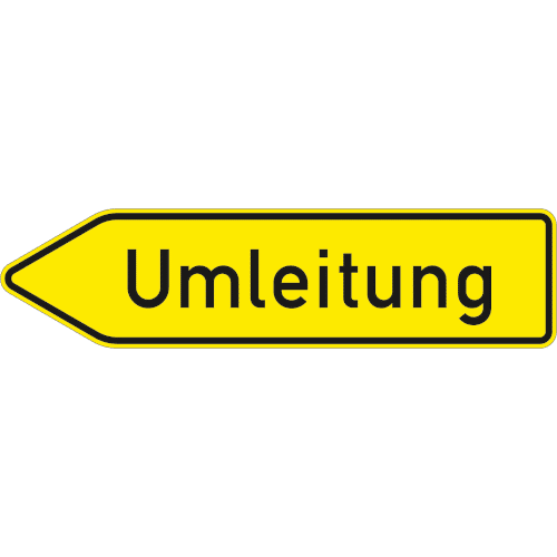 Zeichen 454-10: Umleitungswegweiser