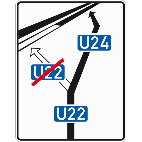 Zeichen 466: Weiterführende Bedarfsumleitung