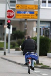 Als Radfahrer auf der Straße fahren