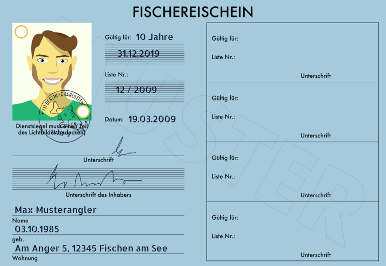Angelschein machen Kosten für einen Fischereischein